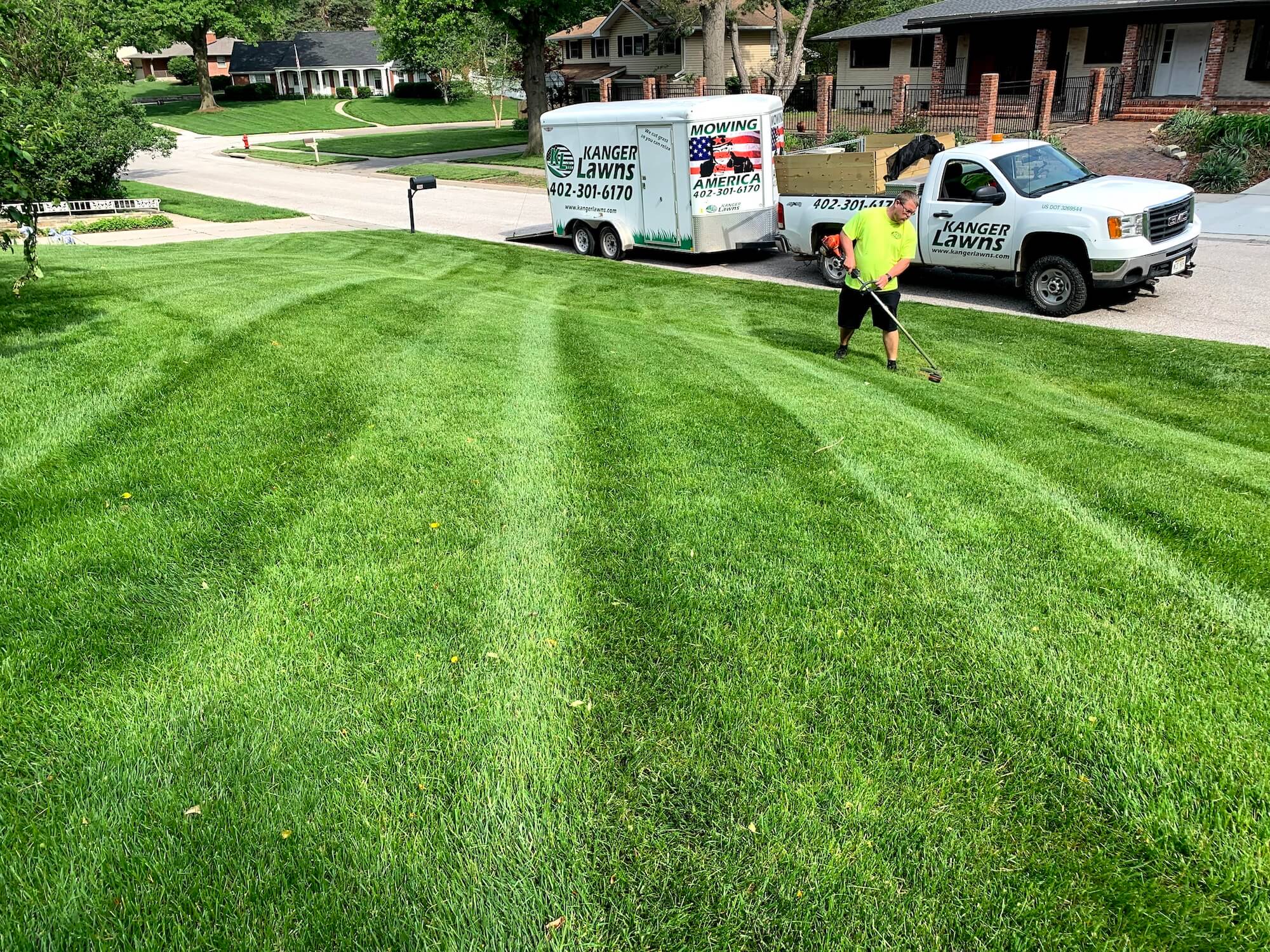 Professional Lawn Mowing Services | Kanger Lawns Omaha, NE